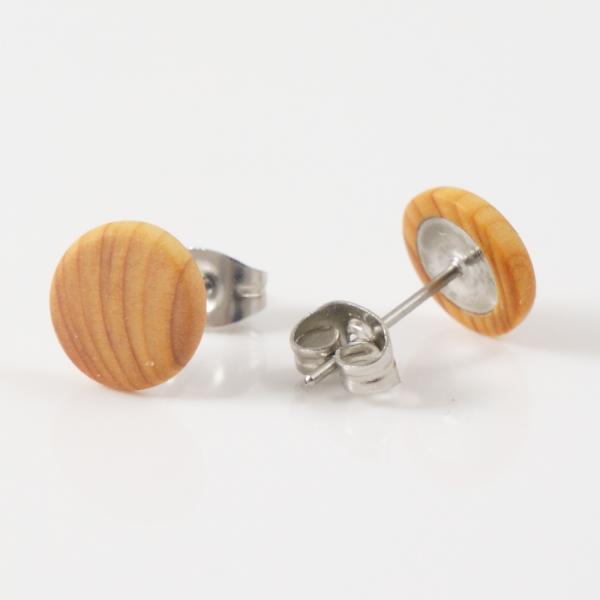 Ohrstecker aus Eibenholz